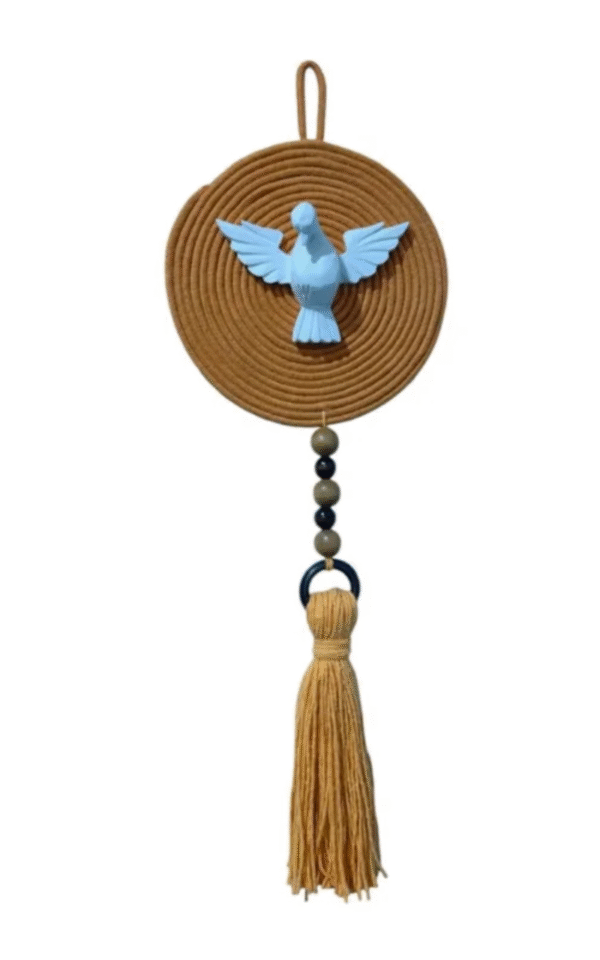 Kit Pendente Divino Mostarda com Cordão de Algodão