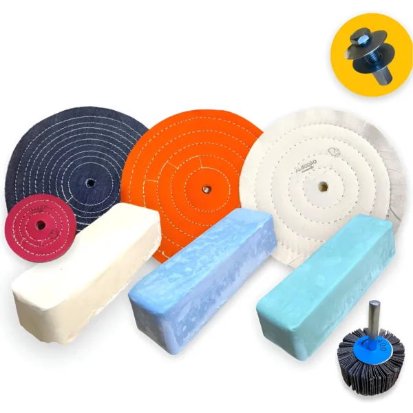 Kit 216 - Polimento Espelhamento Alumínio Inox Tanque Rodas