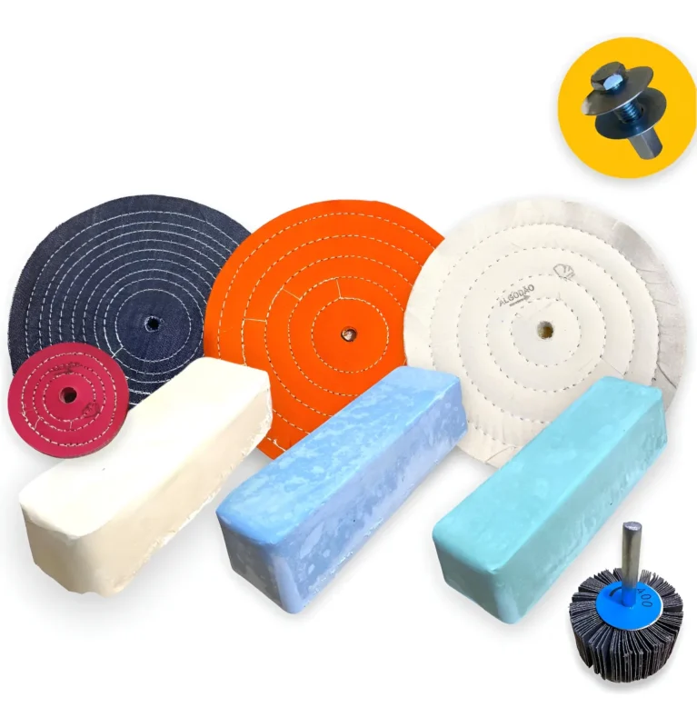 Kit 216 - Polimento Espelhamento Alumínio Inox Tanque Rodas