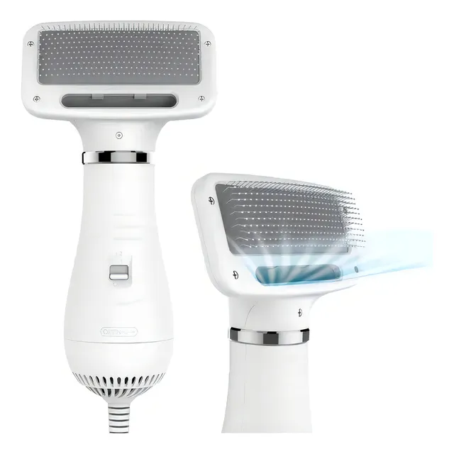 Secador Soprador Pet Para Banho E Tosa Escovar Pelos 2 Em 1 Branco 127v 300w