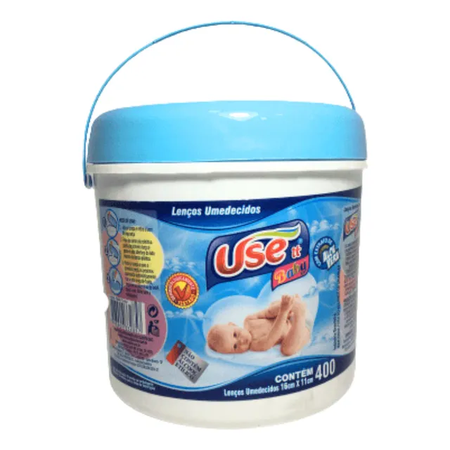 Lenço Umedecido Balde Azul Com 400 Unidades Lenço Umedecido Balde Azul Com 400 Unidades
