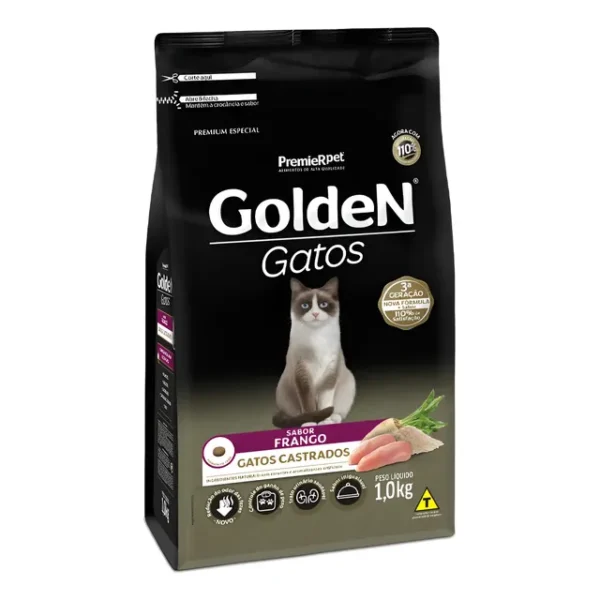 Alimento Golden Premium Especial Para Gatos Castrados Sabor Frango 1 Kg Vale a Pena? Review Completo 2026