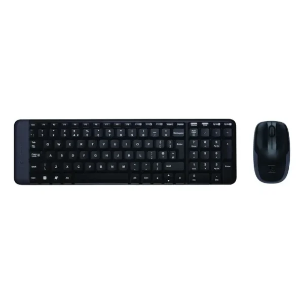 Logitech Mk220, Kit De Teclado E Mouse Sem Fio, Mouse Espanhol, Teclado Preto, Teclado Preto