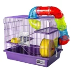 Gaiola Para Hamster Completa 3 Andares Tubo Luxo Slim Cor Lilás