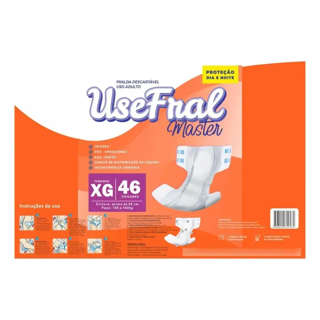 Kit Fralda Geriatrica No Atacado M G Xg 50
