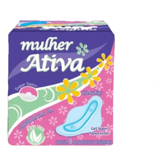 Absorvente Feminino Fardo No Atacado  Com 100 Pacotes