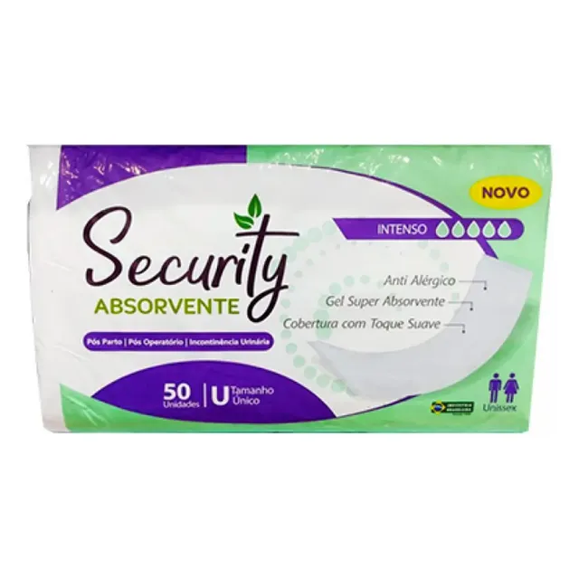 Absorvente Para Incontinencia Urinaria Com 50 Unidades