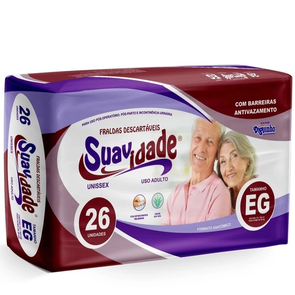 Fralda Geriátrica Suavidade EG: Conforto e Proteção Total